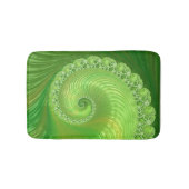 Abstracte groene spiraalfractaal badmat (Voorkant)