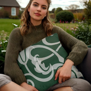 Abstracte groene tuin buitenkussen