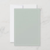 Abstracte groene veer platte bedankkaart (Achterkant)