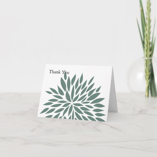 Abstracte groene ventilator bedankkaart (Voorkant)