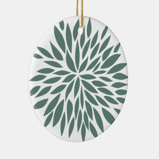 Abstracte groene ventilator keramisch ornament (Rechts)