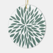 Abstracte groene ventilator keramisch ornament (Links)