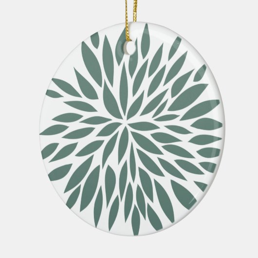 Abstracte groene ventilator keramisch ornament (Links)