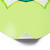 Abstracte groene ventilator Mandala Perfect Poster (Hoek)