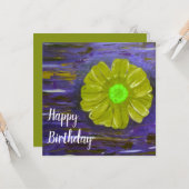 Abstracte groene ventilatorcel open dag kaart (Voorkant / Achterkant in situ)