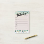 Abstracte groene verfspat, Cactus Takenlijst Post-it® Notes (Op bureau)