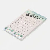 Abstracte groene verfspat, Cactus Takenlijst Post-it® Notes (Schuin)