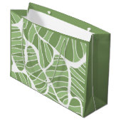 Abstracte groene vorm Gift Bag Groot Cadeauzakje (Voorkant Gekanteld)