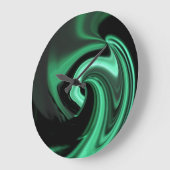 Abstracte groene wandklok (Hoek)