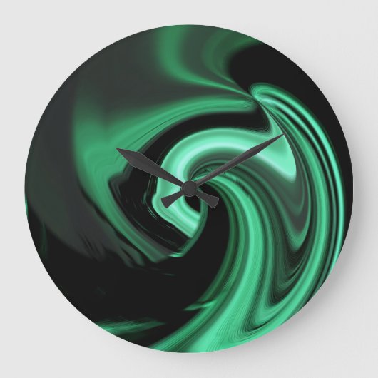 Abstracte groene wandklok (Voorkant)