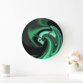 Abstracte groene wandklok (Huis)
