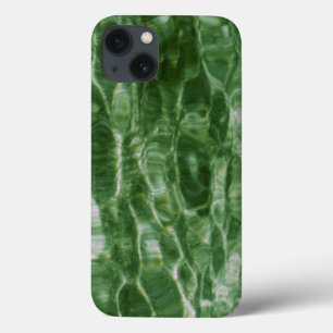 Abstracte groene waterrimpelingen iPhone 13 hoesje