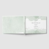 Abstracte groene waterverf bruiloft gastenboek (Volledig)