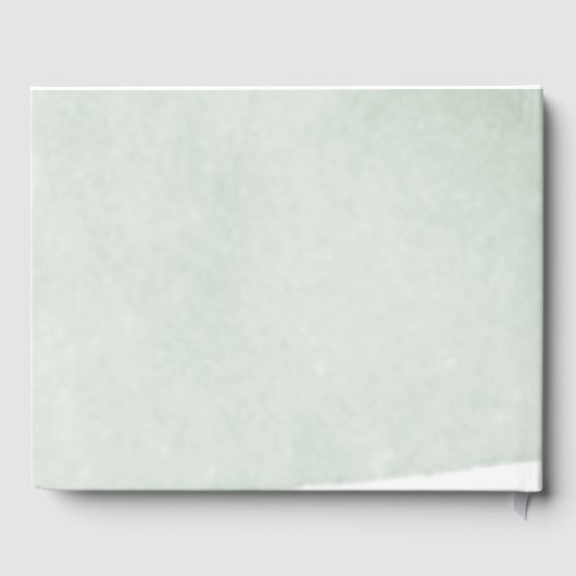 Abstracte groene waterverf bruiloft gastenboek (Achterkant)