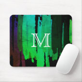 Abstracte groene Waterverf Splatter Art  Muismat (Met muis)