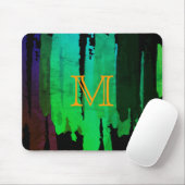 Abstracte groene Waterverf Splatter Art Muismat (Met muis)