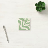 Abstracte groene Wavy Stripe Minimalist Spring Post-it® Notes (Kantoor)