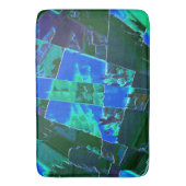 Abstracte groene weidedelen en blauwe hemel, in de badmat (Voorkant Verticaal)