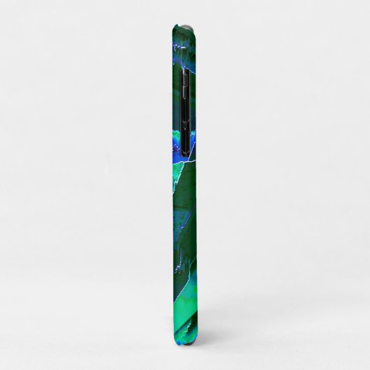 Abstracte groene weidedelen en blauwe hemel, in de Case-Mate iPhone case (Achterkant/links)