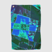 Abstracte groene weidedelen en blauwe hemel, in de golfhanddoek (Voorkant)