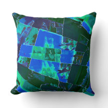 Abstracte groene weidedelen en blauwe hemel, in de