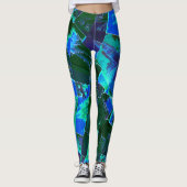 Abstracte groene weidedelen en blauwe hemel, in de leggings (Voorkant)