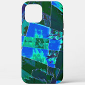 Abstracte groene weilanddelen en blauwe lucht, gek Case-Mate iPhone case (Achterkant)