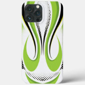 Abstracte groene witte en zwarte curve Case-Mate iPhone case (Achterkant)