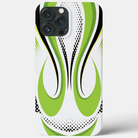 Abstracte groene witte en zwarte curve Case-Mate iPhone case (Achterkant)