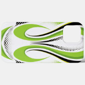 Abstracte groene witte en zwarte curve Case-Mate iPhone case (Achterkant (horizontaal))