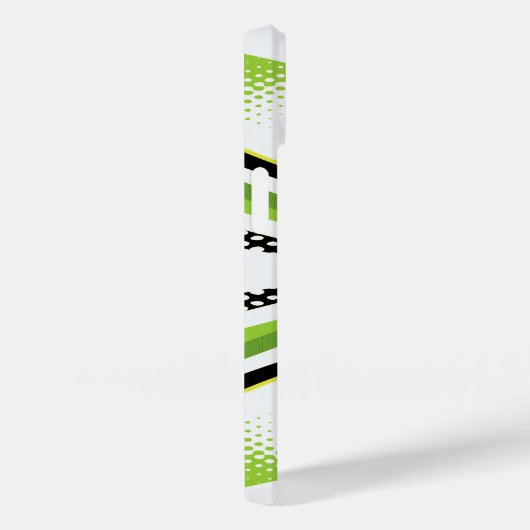 Abstracte groene witte en zwarte curve Case-Mate iPhone case (Achterkant / Rechts)