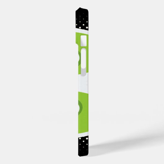 Abstracte groene witte en zwarte curve Case-Mate iPhone case (Achterkant / Links)