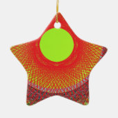 abstracte groene zon keramisch ornament (Voorkant)