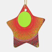 abstracte groene zon keramisch ornament (Links)