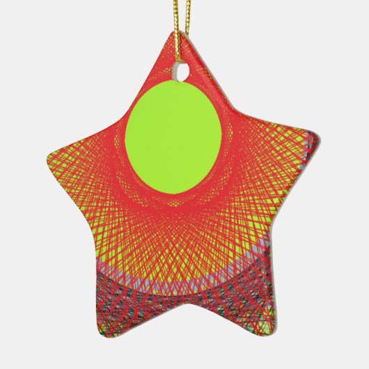 abstracte groene zon keramisch ornament (Links)