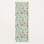 Abstracte Groenen Pattern Yoga Oefening Vloermat Yogamat (Voorkant)
