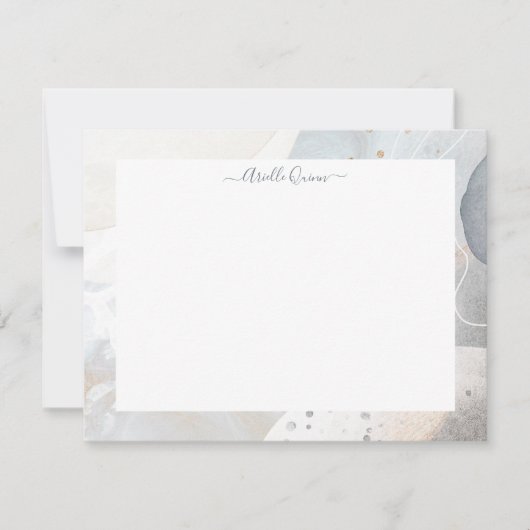 Abstracte Grond van de Zware Waterverf Gepersonali Notitiekaartje (Voorkant)