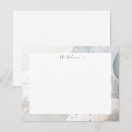 Abstracte Grond van de Zware Waterverf Gepersonali Notitiekaartje (Voorkant / Achterkant)