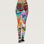 Abstracte Groovy Colorful 1 Capri-Leggings Leggings (Achterkant)