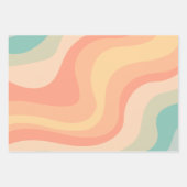  Abstracte Groovy Waves Bohemian Boho Art Inpakpapier Vel (Voorkant 3)