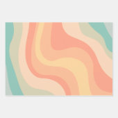  Abstracte Groovy Waves Bohemian Boho Art Inpakpapier Vel (Voorkant)