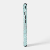 Abstracte grote bloem contouren BWG + eendenei bla iPhone 15 Case (Linkerkant)