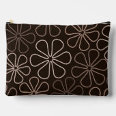 Abstracte grote bloemcontouren Browns & Creams Etui (Voorkant)