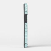 Abstracte grote bloemcontouren BWG + eendenei blau Case-Mate iPhone Case (Achterkant / Rechts)