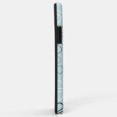 Abstracte grote bloemcontouren BWG + eendenei blau Case-Mate iPhone Case (Achterkant/rechts)