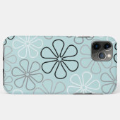 Abstracte grote bloemcontouren BWG + eendenei blau Case-Mate iPhone Case (Achterkant (horizontaal))