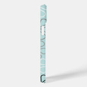 Abstracte grote bloemcontouren BWG + eendenei blau Case-Mate iPhone Case (Achterkant / Rechts)