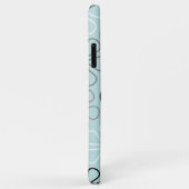 Abstracte grote bloemcontouren BWG + eendenei blau Case-Mate iPhone Case (Achterkant/rechts)