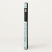 Abstracte grote bloemcontouren BWG + eendenei blau Case-Mate iPhone Case (Achterkant/links)