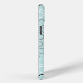 Abstracte grote bloemcontouren BWG + eendenei blau Case-Mate iPhone Case (Achterkant / Rechts)